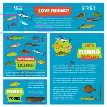 Vector poster for fishing club trip