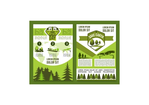 Vector brochures or posters for Earth Day