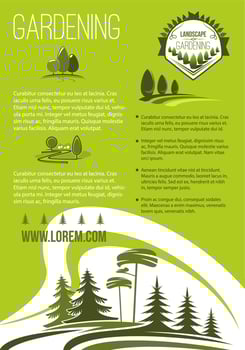 Vector poster of landscape or gardening company