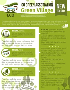 Vector poster for green garden association