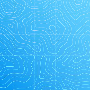 Line contour sea topographic map, blue background vector