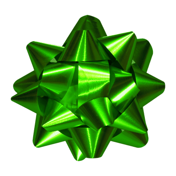 Green Holiday Bow Present Gift Wrapping Icon png
