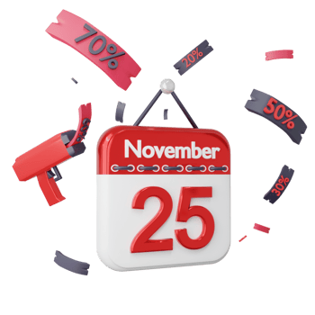 3D Calendar icon with promotion sale discount png