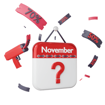 3D Calendar icon with promotion sale discount png