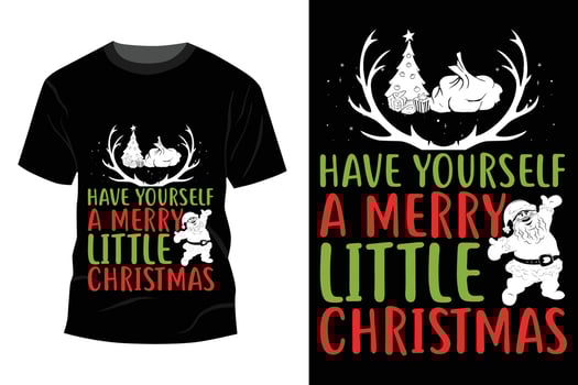 Christmas T-shirt Design vector