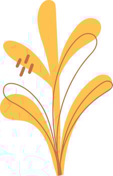 Abstract Flower in Autumn Sensation Abstract Organic Shapes Illustration vector