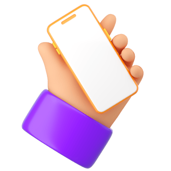 3d cartoon human hand hold smartphone. Using phone concept. Realistic 3d high quality render isolated on white background png