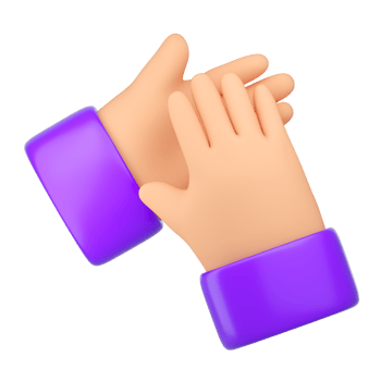 3d Human hands clapping and applause. Business succes, teamwork, agreement and ovation concept. High quality isolated render png