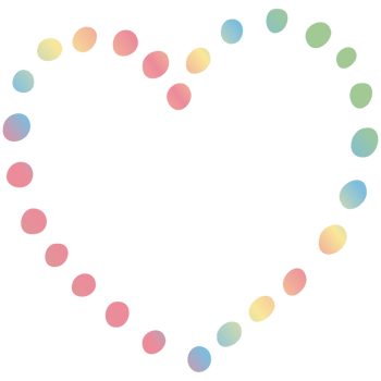 Rainbow simple doodle heart. Transparent PNG clipart for design
