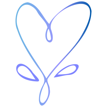 Simple blue doodle heart. Isolated design element for valentine's day, wedding, romance. Transparent PNG clipart