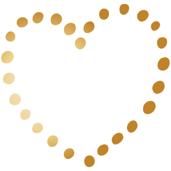 Simple golden doodle hand drawn heart. Isolated design element for valentine's day, wedding, romance png