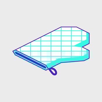 Oven mitt isometric vector icon illustration