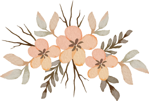 elegant vintage watercolor flower arrangement png