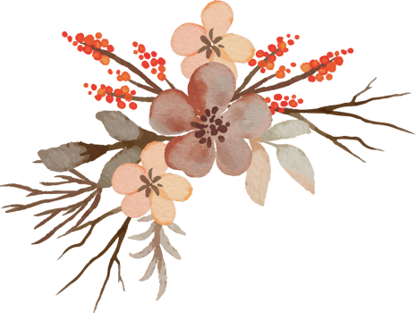 elegant vintage watercolor flower arrangement png