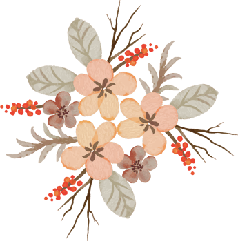 elegant vintage watercolor flower arrangement png