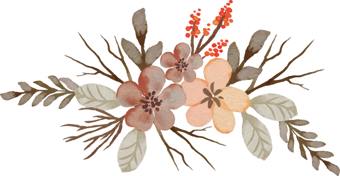 elegant vintage watercolor flower arrangement png