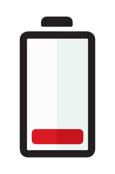 Battery with colorful charge level png