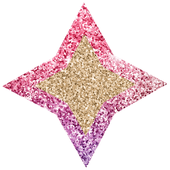 Shiny glitter star. Celestial element. Transparent PNG Clipart