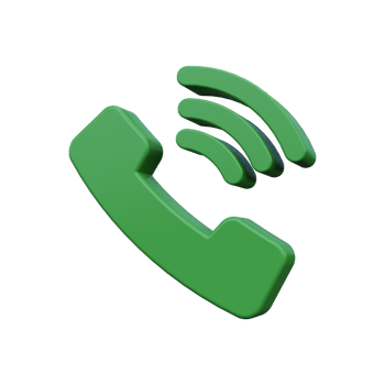Phone call icon with speech bubble. 3d render. png