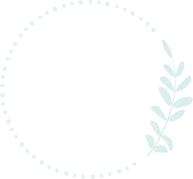 hand draw style minimal blue leaf wreath for logo png