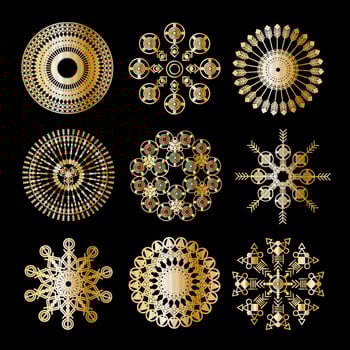 Gold Mandala ornament. vector