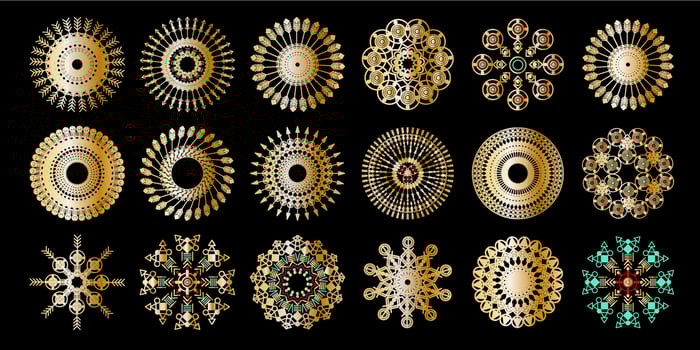 Gold Mandala ornament. vector