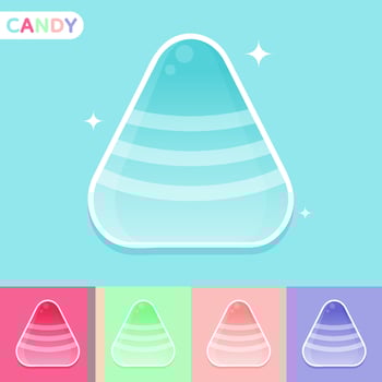 Set of Cute colourful candy, Vector, Illustration. vector