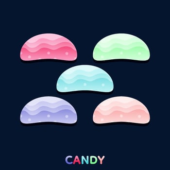 Set of Cute colourful candy, Vector, Illustration. vector