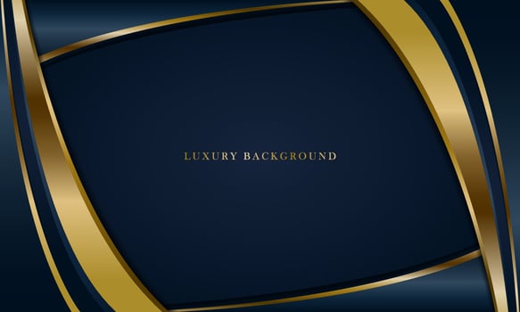 Luxury Navy Blue Background With a golden color combination. vector