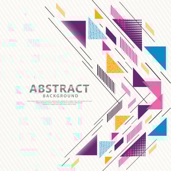 futuristic and dynamic colorful triangle lines composition ornament and texture modern pattern background vector
