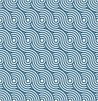 Seamless vector pattern. Modern style texture. Repeating wave geometry. Simple graphic design.