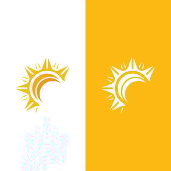 Creative sun concept logo illustration vector