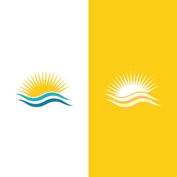Creative sun concept logo illustration vector