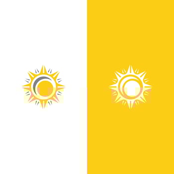 Creative sun concept logo illustration vector