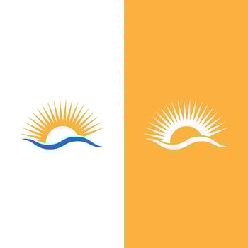 Creative sun concept logo illustration vector