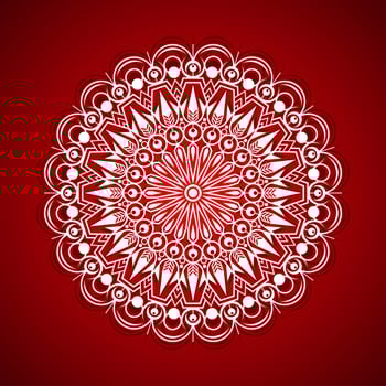 Round Lace Seamless Pattern Vector
