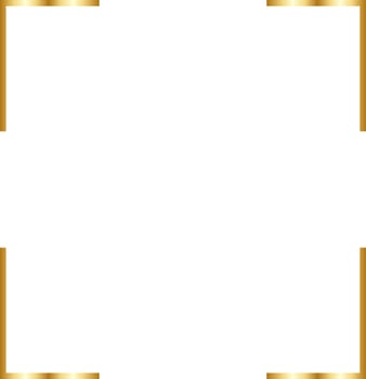 Rectangular Gold Border Frame Vector