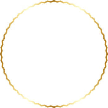 Circle Gold Border Frame Vector