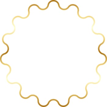 Circle Gold Border Frame Vector