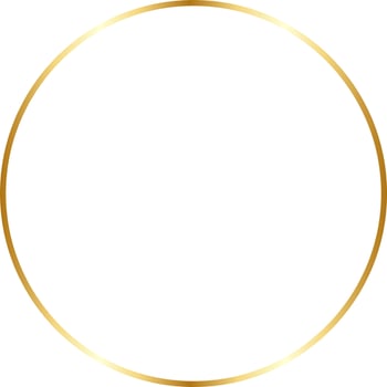 Circle Gold Border Frame Vector