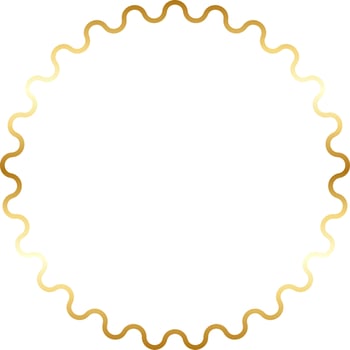 Circle Gold Border Frame Vector