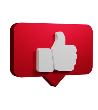 Like 3d render icon png