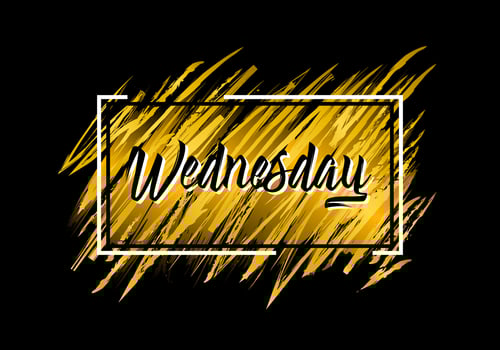 Wednesday Illustration Vector Grunge Gold