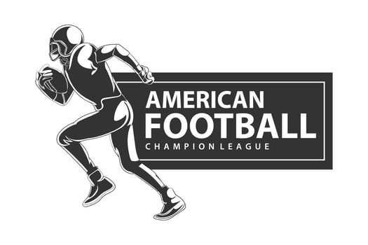 ameican football label vector