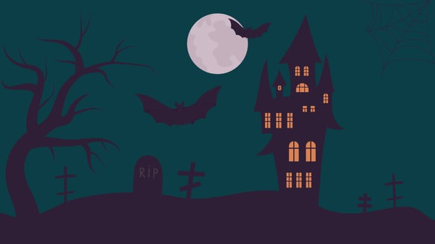 dark halloween scenery vector