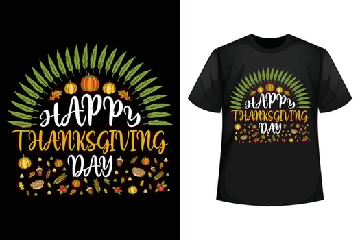 Happy Thanksgiving Day - Thanksgiving t-shirt design template vector
