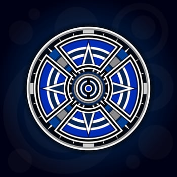 Mascot Gear or Compass Vector Illustration