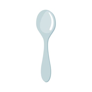 Spoon icon in flat style isolated on white background. Vector illustration.