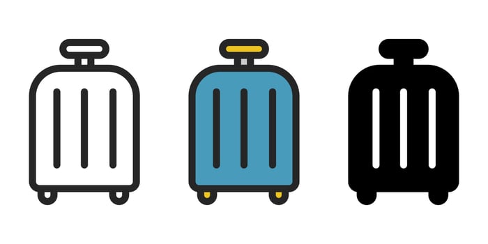 Travel Bag Icon on White Background vector
