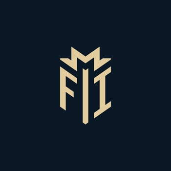 FI initial for law firm logo, lawyer logo, attorney logo design ideas vector